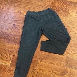 Victoria’s Secret Gray Jogger Pajama Pants Elastic Waist with Side Laces Size S